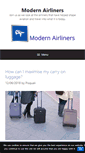 Mobile Screenshot of modernairliners.com